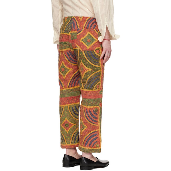  Kartik Research Yellow & Green Drawstring Trousers 231224M191000
