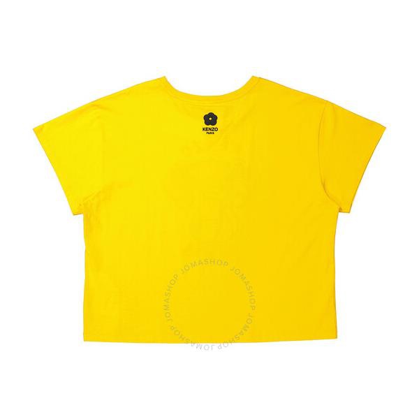  Kenzo Ladies Golden Yellow Elephant Relax T-Shirt FD52TS0024SO.40