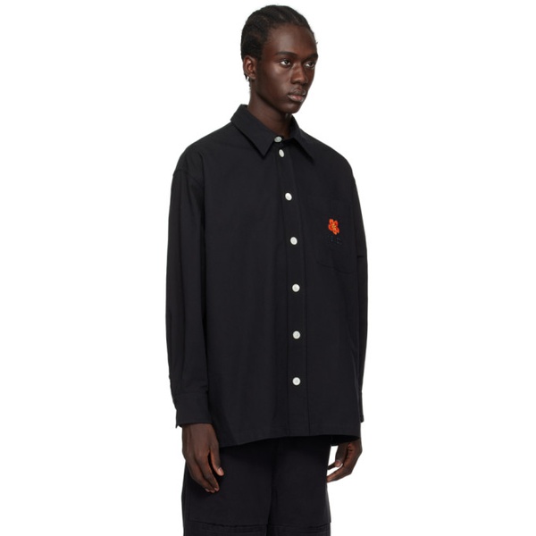  Black Kenzo Paris Boke Flower Crest Shirt 241387M192015