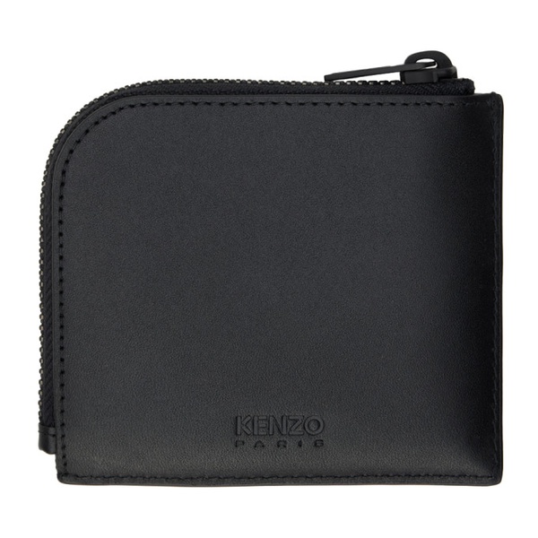  Black Kenzo Paris Leather Wallet 232118F040001