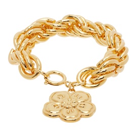 Gold Kenzo Paris Rope Chain Bracelet 232387M142000