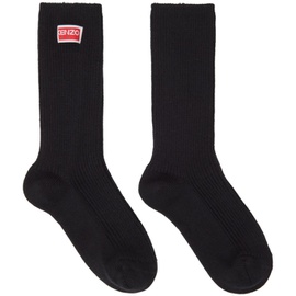 Black Kenzo Paris Tag Socks 232387F076001