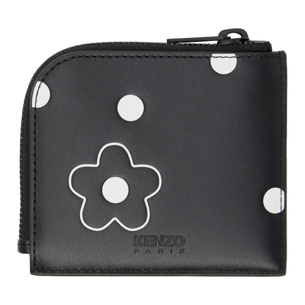  Kenzo Black Polka Dot Wallet 232118F040000