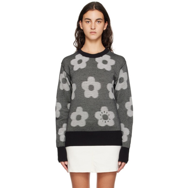  Black & White Kenzo Paris Flower Spot Sweater 232387F096000