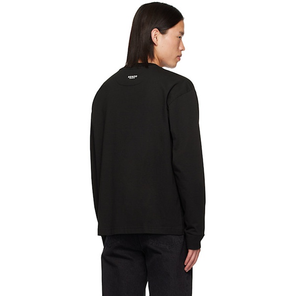  Black Kenzo Paris Boke Flower Long Sleeve T-Shirt 242387M213036