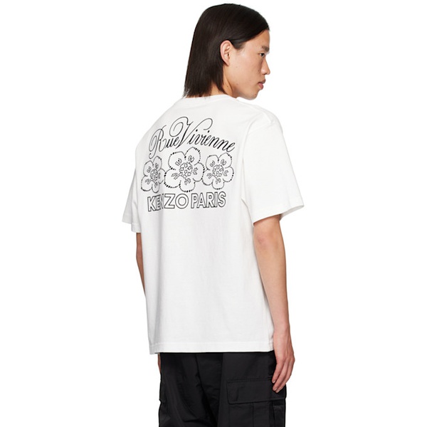  White Kenzo Paris Constellation T-Shirt 242387M213002