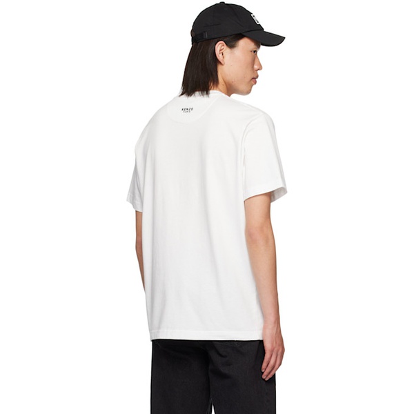  White Kenzo Paris Boke Flower T-Shirt 242387M213015