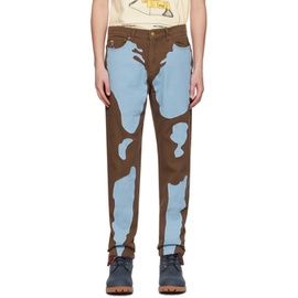 KidSuper Brown Embroidered Jeans 241842M186003