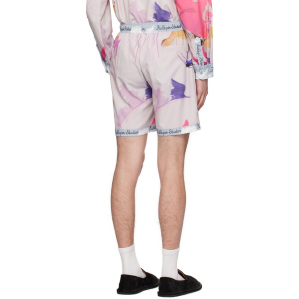  KidSuper Pink Printed Shorts 241842M193004