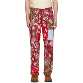 KidSuper Red Patchwork Trousers 241842M191015