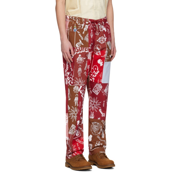  KidSuper Red Patchwork Trousers 241842M191015
