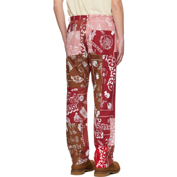  KidSuper Red Patchwork Trousers 241842M191015