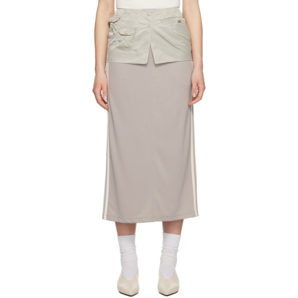  기준 Kijun Green Military Wrap Miniskirt 241586F090008