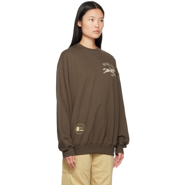 기준 Kijun Brown Graphic Sweatshirt 232586F098001
