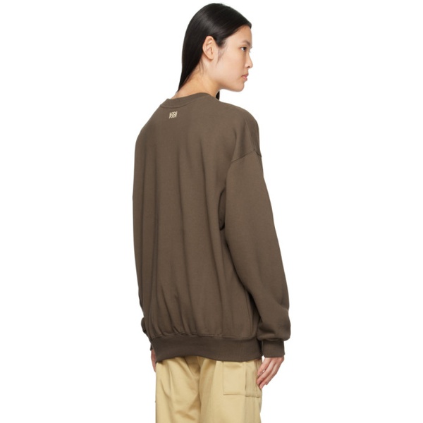  기준 Kijun Brown Graphic Sweatshirt 232586F098001