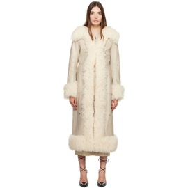 기준 Kijun 오프화이트 Off-White Diane Faux-Leather Coat 232586F059000