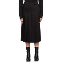 기준 Kijun Black Pleated Midi Skirt 232586F092000