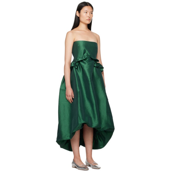  키카 바르가스 Kika Vargas SSENSE Exclusive Green Midi Dress 232593F054010