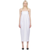 키카 바르가스 Kika Vargas SSENSE Exclusive White Rosetta Maxi Dress 241593F055006