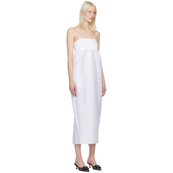  키카 바르가스 Kika Vargas SSENSE Exclusive White Rosetta Maxi Dress 241593F055006
