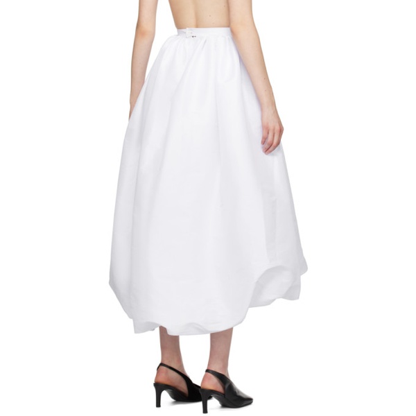  키카 바르가스 Kika Vargas SSENSE Exclusive White Nina Midi Skirt 241593F092003