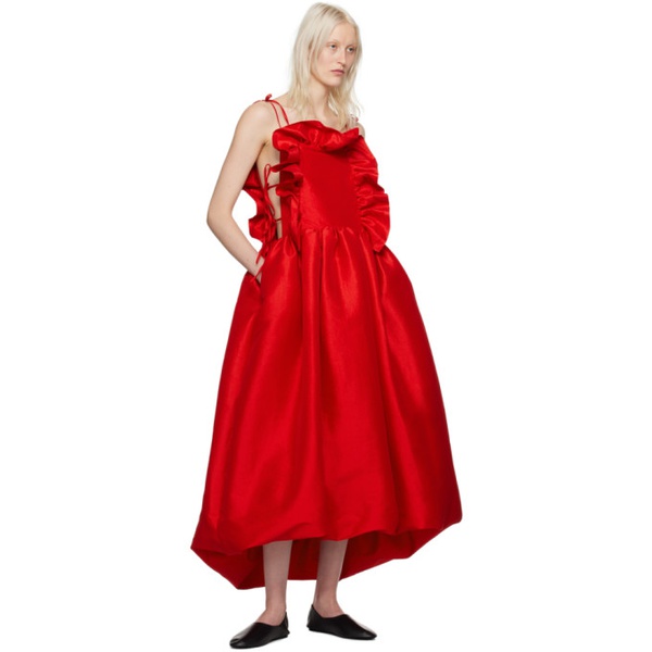  키카 바르가스 Kika Vargas SSENSE Exclusive Red Ramya Maxi Dress 241593F054000