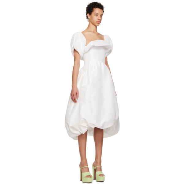  키카 바르가스 Kika Vargas SSENSE Exclusive White Reshma Midi Dress 232593F054009