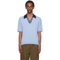King & Tuckfield Blue Color Block Polo 241564M212004