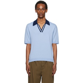 King & Tuckfield Blue Color Block Polo 241564M212004