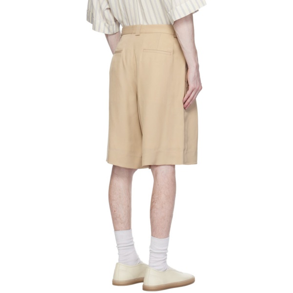  King & Tuckfield Taupe Wide Leg Shorts 241564M193001