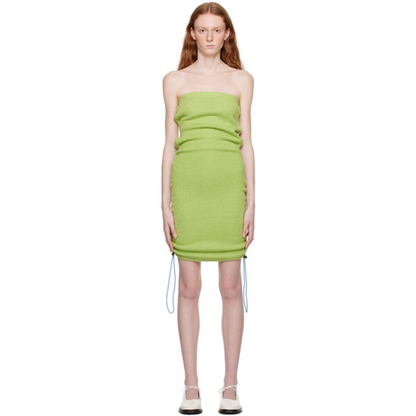  KkCo SSENSE Exclusive Green Scrunch Mini Dress 231927F052021