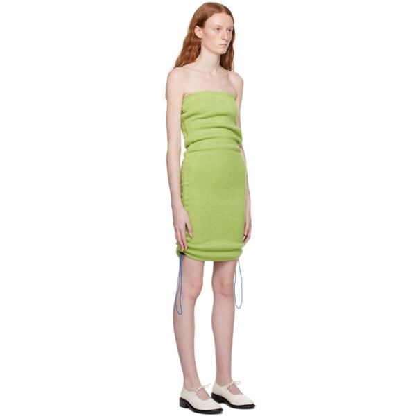  KkCo SSENSE Exclusive Green Scrunch Mini Dress 231927F052021