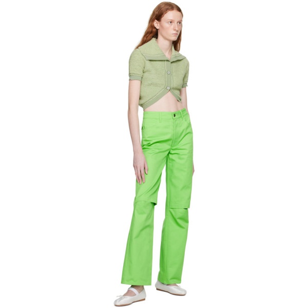  KkCo Green Slit Trousers 231927F087004