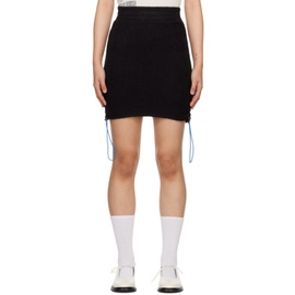 KkCo Black Scrunch Miniskirt 231927F090017