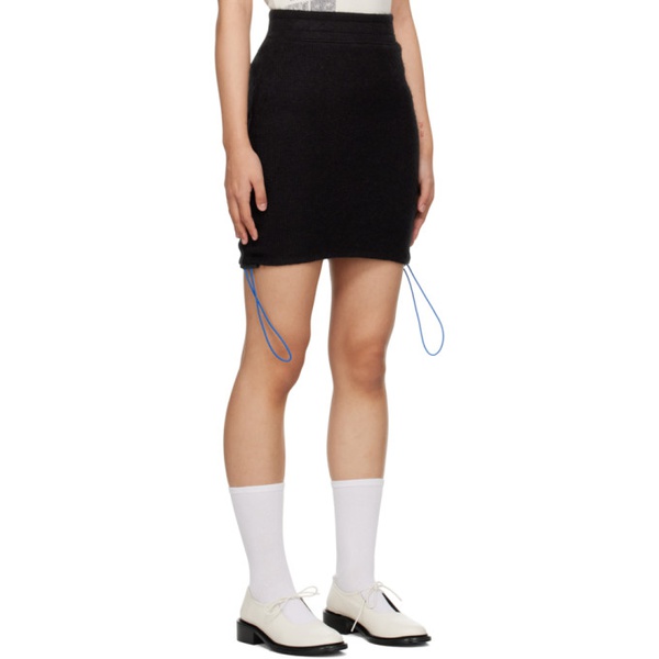  KkCo Black Scrunch Miniskirt 231927F090017