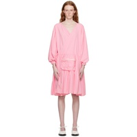KkCo Pink Utility Wrap Midi Dress 231927F054001