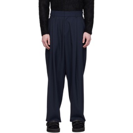 Kolor Navy Pleated Trousers 241523M191000