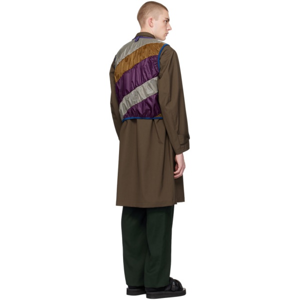  Kolor Brown Coat & Vest Set 241523M176001
