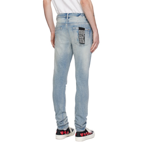  수비 Ksubi Blue Chitch Thrashed Jeans 241088M186021
