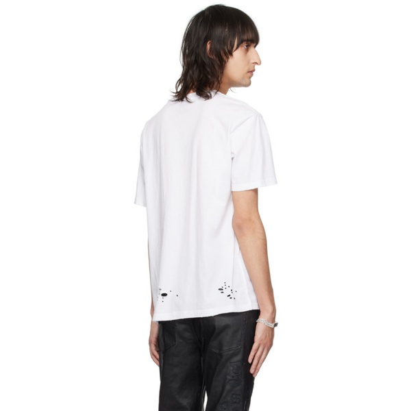  수비 Ksubi White Kash T-Shirt 241088M213037