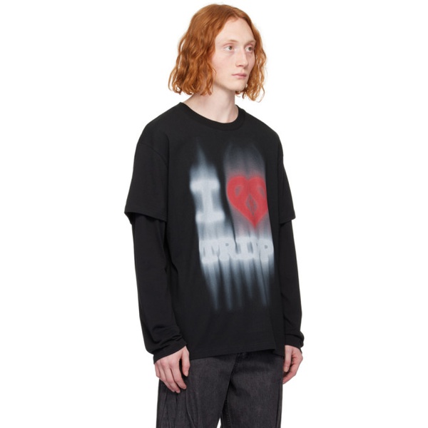  수비 Ksubi Black Trippie Redd 에디트 Edition Long Sleeve T-Shirt 241088M213041
