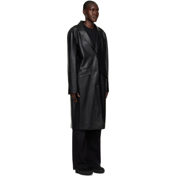  수비 Ksubi Black Zephyr Duster Faux-Leather Coat 231088F059000