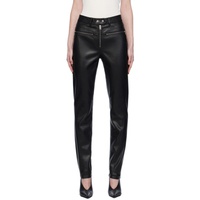 수비 Ksubi Black Vivienne Faux-Leather Trousers 232088F087005