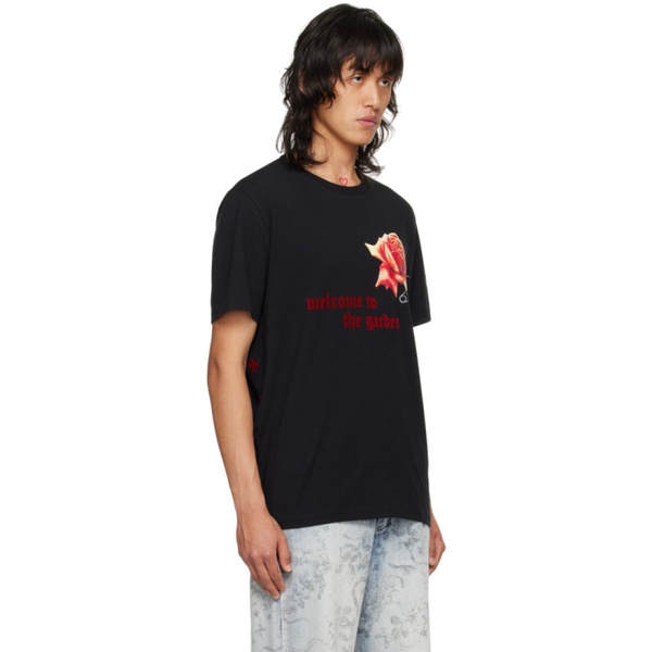  수비 Ksubi Black Rose Garden Biggie T-Shirt 232088M213012