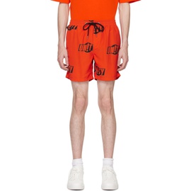 수비 Ksubi Orange Unity Shorts 231088M193005