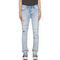 수비 Ksubi Blue Van Winkle Enjoy Trashed Jeans 232088M186026