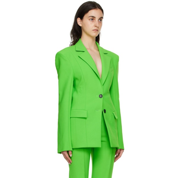  콰이단 에디션 Kwaidan 에디트 Editions Green Polyester Blazer 221006F057001