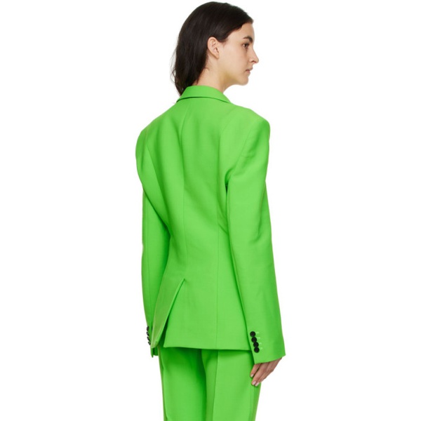  콰이단 에디션 Kwaidan 에디트 Editions Green Polyester Blazer 221006F057001