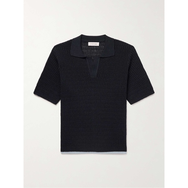  LE 17 SEPTEMBRE Open-Knit Ribbed Linen-Blend Polo Shirt 1647597329089175
