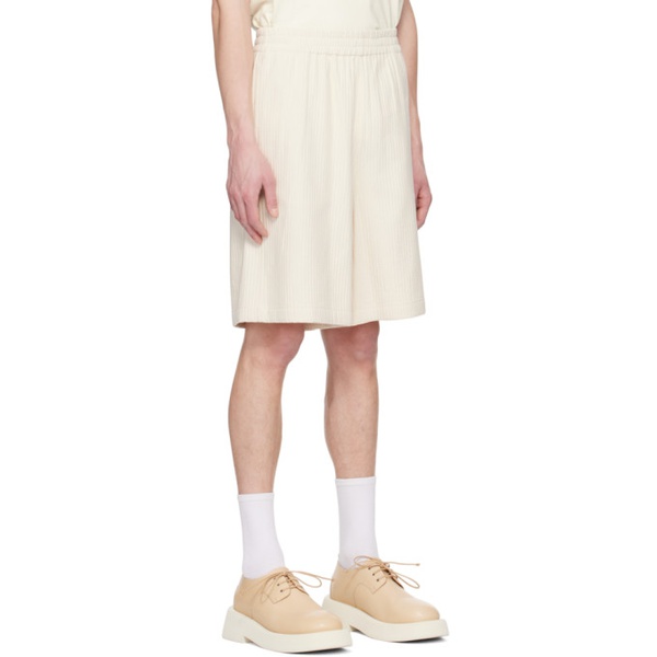  르셉템버 LE17SEPTEMBRE 오프화이트 Off-White Striped Shorts 231495M193000